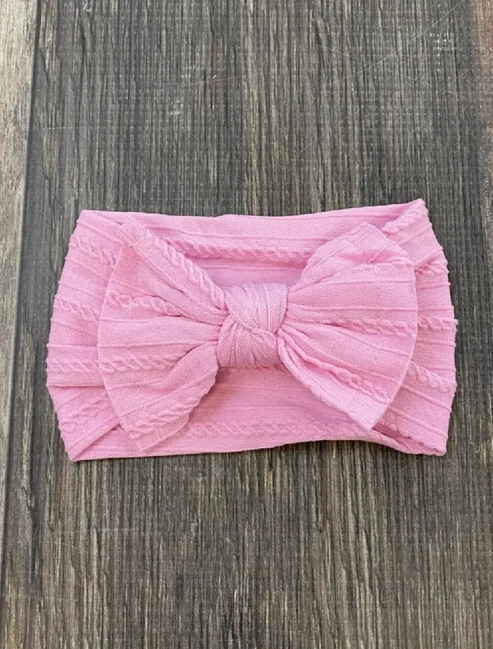 Cable Knit Bow Headbands