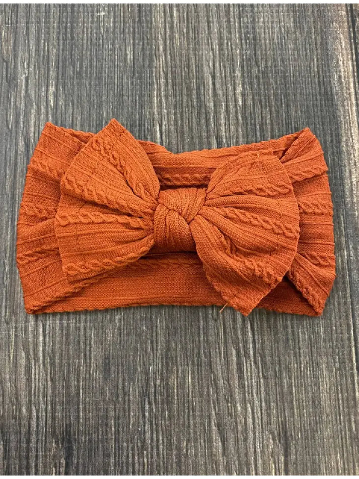 Cable Knit Bow Headbands