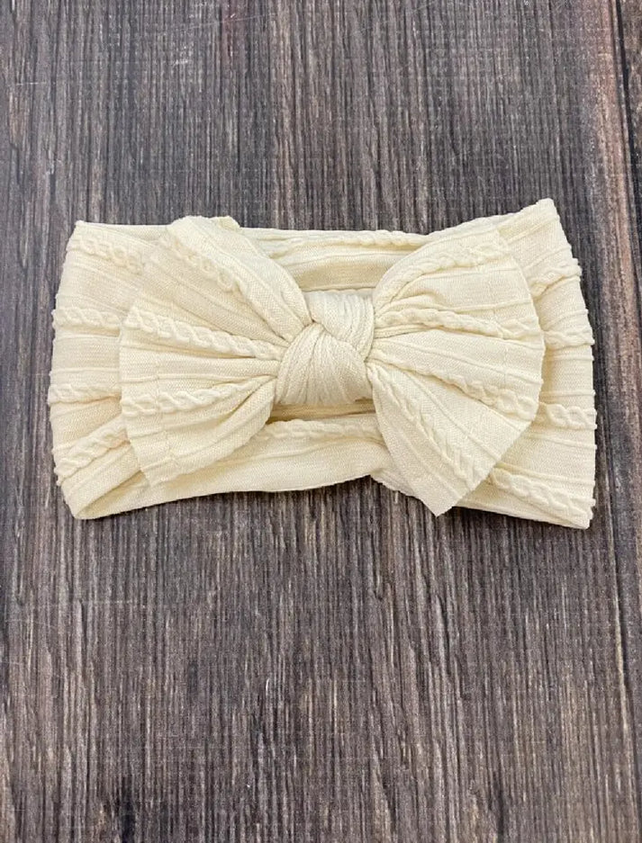 Cable Knit Bow Headbands