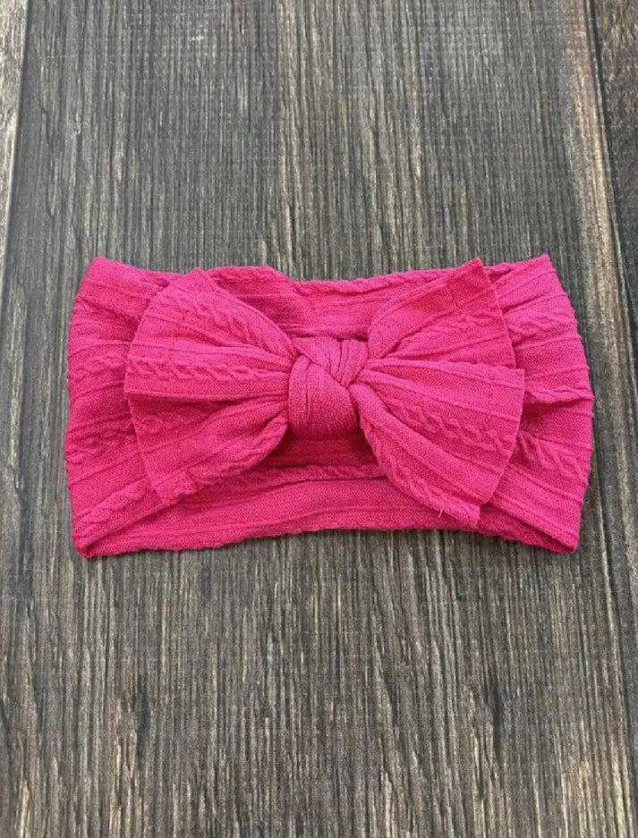 Cable Knit Bow Headbands