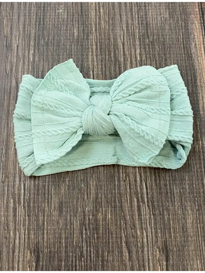 Cable Knit Bow Headbands