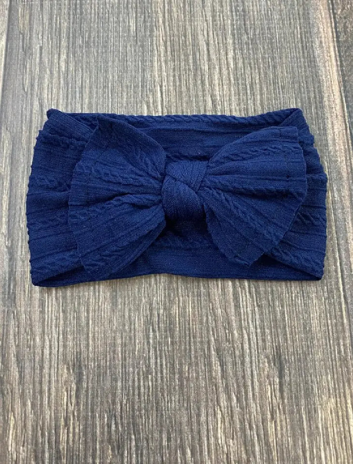 Cable Knit Bow Headbands