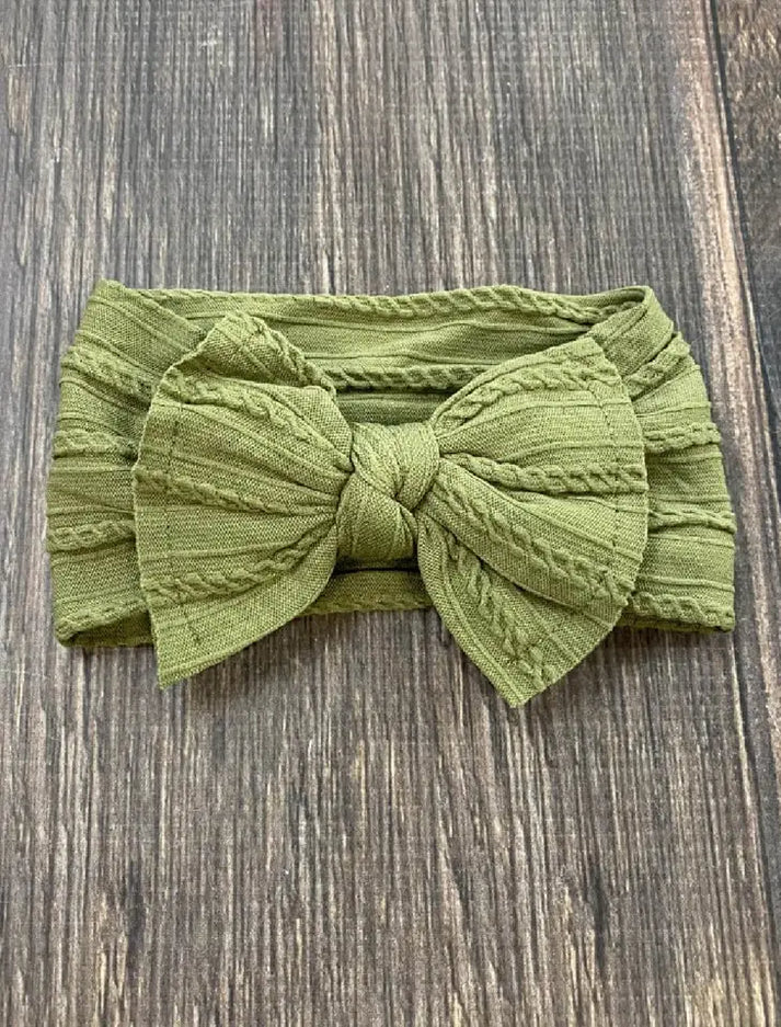 Cable Knit Bow Headbands