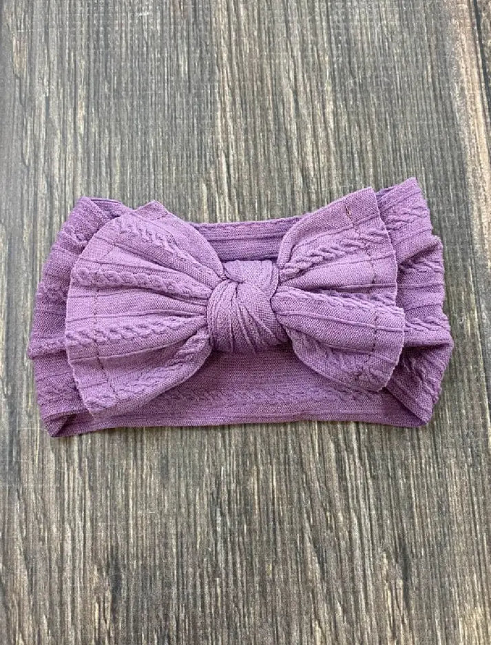 Cable Knit Bow Headbands